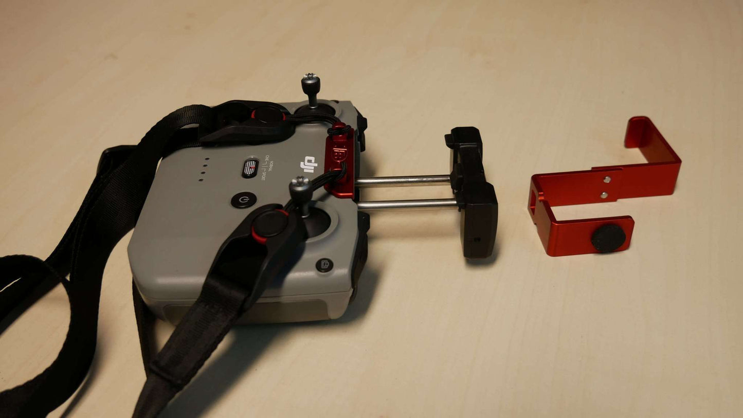 Tablethalter rot für DJI RC N1 / RC N2 Controller vor der Montage am Controller