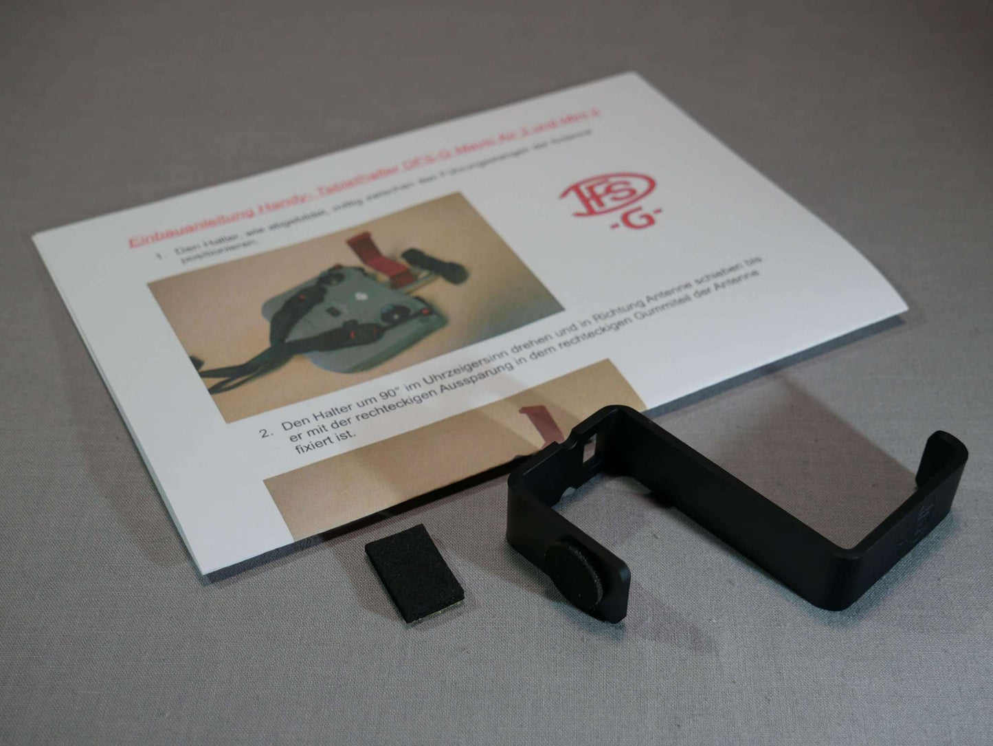 Lieferumfang Tablethalter schwarz für 10 Zoll Tablets zum DJI RC N1 / RC N2 Controller