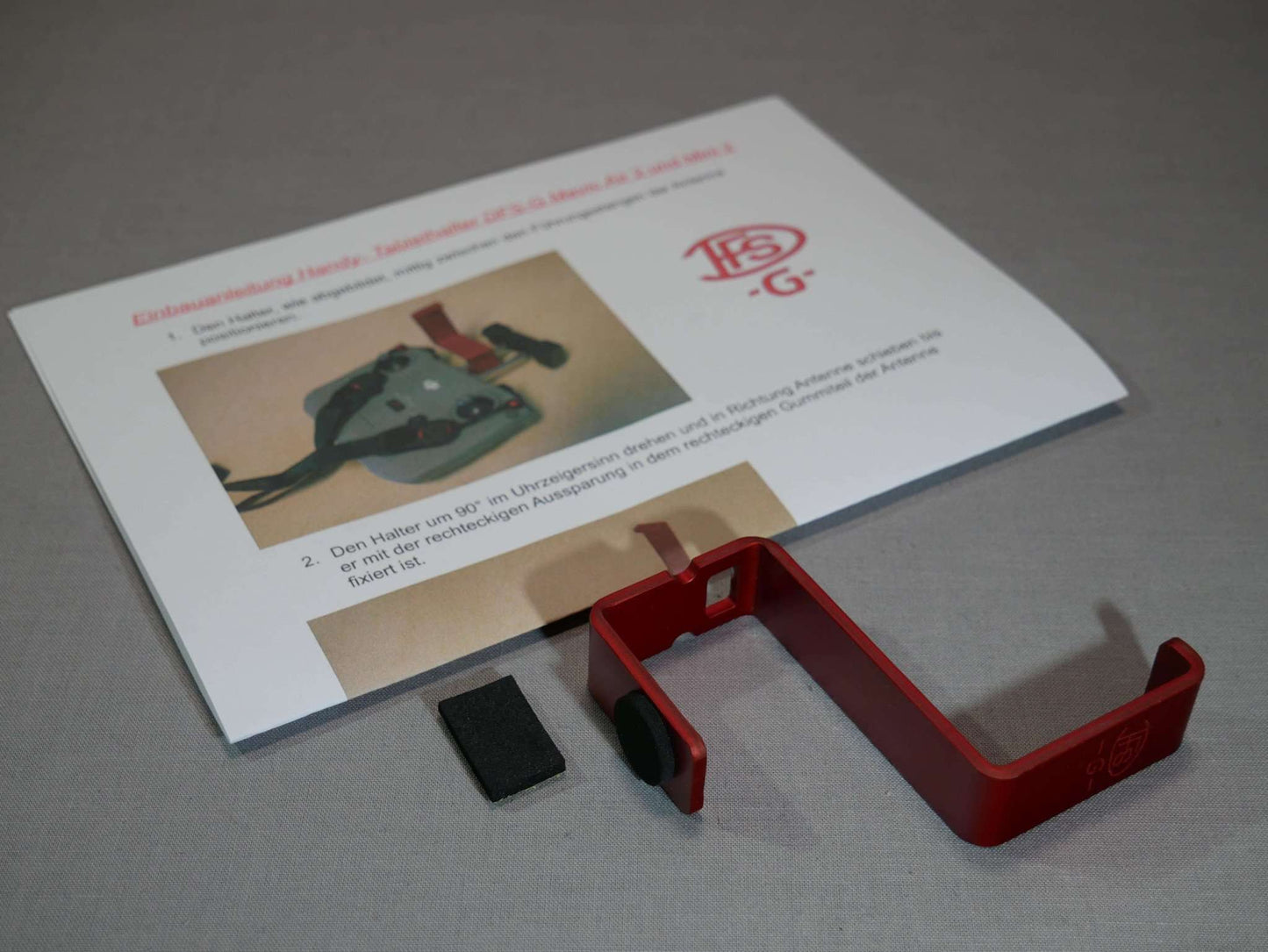Lieferumfang Tablethalter rot für 10 Zoll Tablets zum DJI RC N1 / RC N2 Controller
