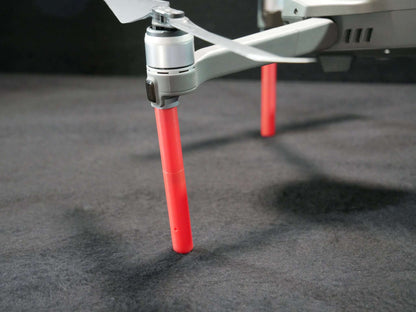 Montierte DFS-G- Verlängerung für Landegestelle (rot) an der DJI Air 2S Drohne